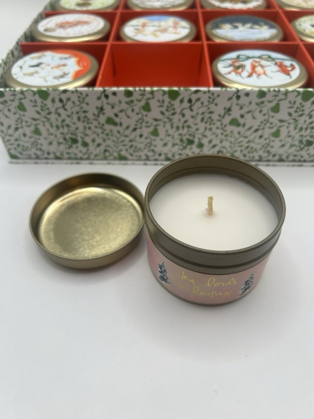 Anthropologie Advent Calendar 12 Days Of Christmas Candles 2020 Gift Set Open - Picture 10 of 16